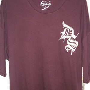 brand new burgundy mens medium tshirt